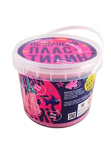 Пластилин песочный LORI Розовый 500 гр., формочки