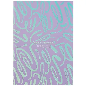 Скетчбук А5 100л "Lilac sketch" белый офсет, 100г/м2, выб. лак, вердый переплет