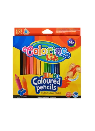 Карандаши цветные Colorino, Kids Jumbo, 12 цветов — 235242 — 1