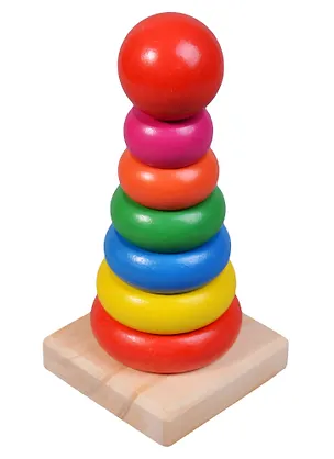 Пирамида в термоусадке, 6 колец, дерево, 2305-5 2616436