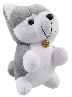 Мягкая игрушка Собака-хаски (11094800) серый 3093862