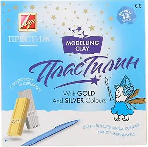 Пластилин "Престиж", 12 цв., Луч