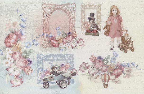 Рисовая бумага для декупажа «Винтаж», 32х22 см, Love2art 2924052 — 1