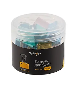 Зажимы для бумаг 32 мм 10 штук, цветные