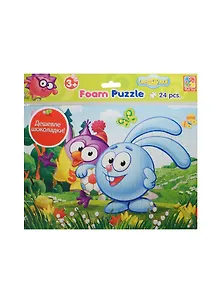 Мягкие пазлы А4 Смешарики Крош и Сова (VT1102-09) (24эл.) (4мм) (330х235мм) (3+) (упаковка)