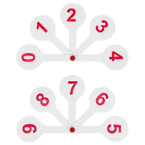 Веер-касса цифр: 0-9