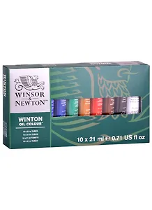 Краски масляные "Winton" 10 цв, 21мл туба, к/к, Winsor&Newton