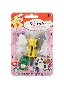 Набор Ластики пазлы Звери (блистер)