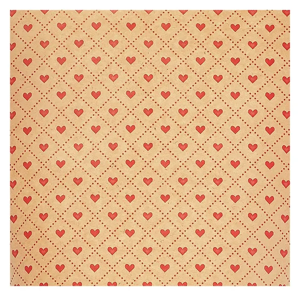 Бумага упаковочная 70*100см "Red hearts" крафт, инд.уп. 3066349 — 3