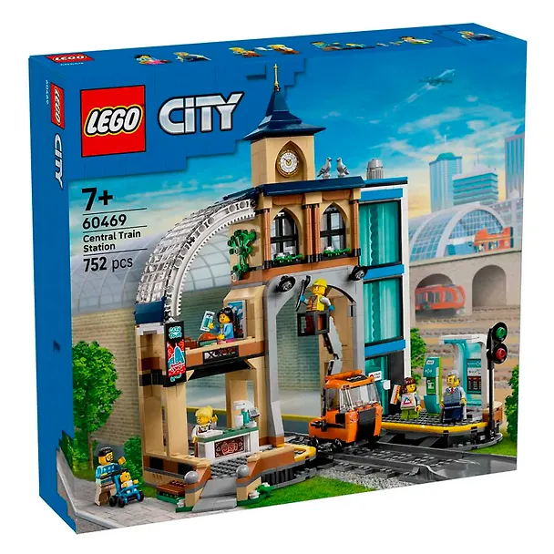 60469 Конструктор детский LEGO City Центральный железнодорожный вокзал, 752 деталей, возраст 7+ 3169384 — 2