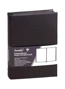 Ежедневник недат. А5+ 160л 175*245 Линкольн черный, тв. переплет, нашивка, тонир.офсет, ляссе