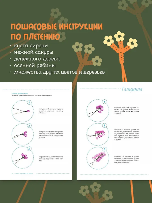 Книга Цветы и деревья из бисера. Плетение для начинающих (Елена Качалова) — 6