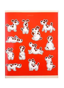 Тетрадь в клетку Unnika, "Забавный щенок", 48 листов, в ассортименте