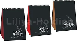 Блокнот серия Знак зодиака ОГОНЬ 30л 100*140 бумага д/пастелей с тиснением "Холст" с содерж.хлопка 40%