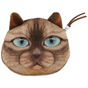 Косметичка-кошелек Мордочка котика (12см) (текстиль)