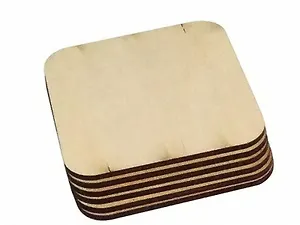 Заготовка деревянная, Полноцвет, Набор подставок под чашки "Квадратные"