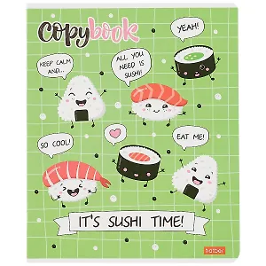 Тетрадь в клетку Hatber, "Пришла еда", 24 листа, в ассортименте