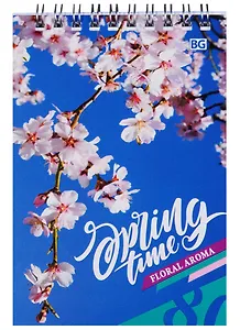 Блокнот А6 80 листов клетка "Цветочный аромат"