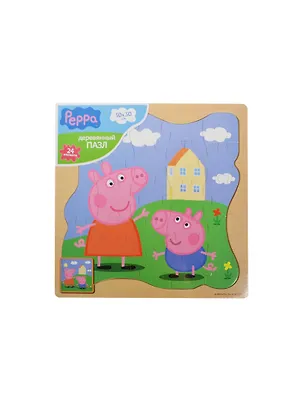 РОСМЭН Peppa Игровой набор Пазл 30*30 "У дома" дерев. 25125 2454980