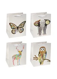 Пакет подарочный бумажный А5 18*23*10 "Животные акварель", жен., мат. ламинат, Kairui
