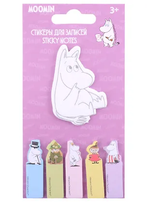 Блоки для записей, 6 штук по 20 листов, самоклеящиеся "Муми-тролли" 2883246