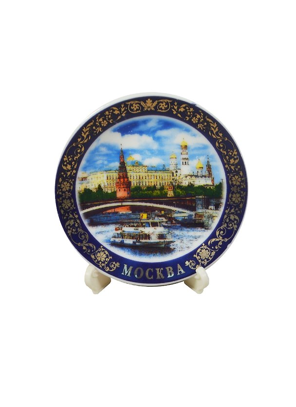 Магнит-тарелка Москва панорама с подставкой (026-7-17) 2464904 — 1