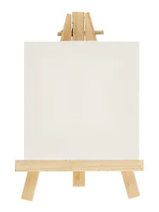 Холст на мольберте 15*15см, белый, в инд.уп.