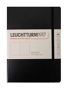 Книга для записей A5 125л нелин. "Classic" тв.обл., черный, Leuchtturm1917