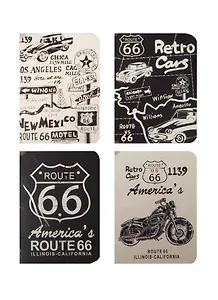 Записная книжка А6 24л "Route" карт.обл., мат.лам., выб.лак, сшивка, ассорти, Languo