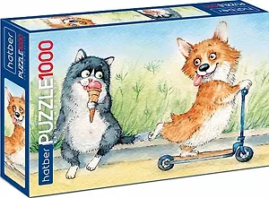 Пазл Premium "Из жизни корги", 1000 элементов