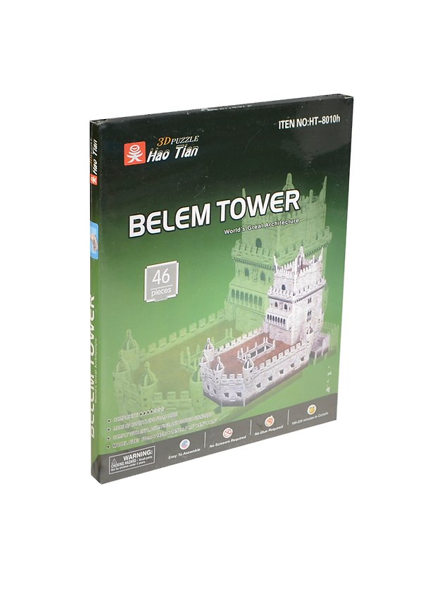 Конструктор 3D Башня Белен (Belem Tower) (124392) (46шт) (21х14х16,5см) (3D Puzzle Hao Tian) 2420331 — 1