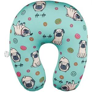 Подушка на шею антистресс «Мопс фр-фр», (35х35 см)