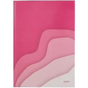 Книга для записей А4 100л кл. "Розовые волны" 7БЦ, глянцевая ламинация, офсет 60г/м2