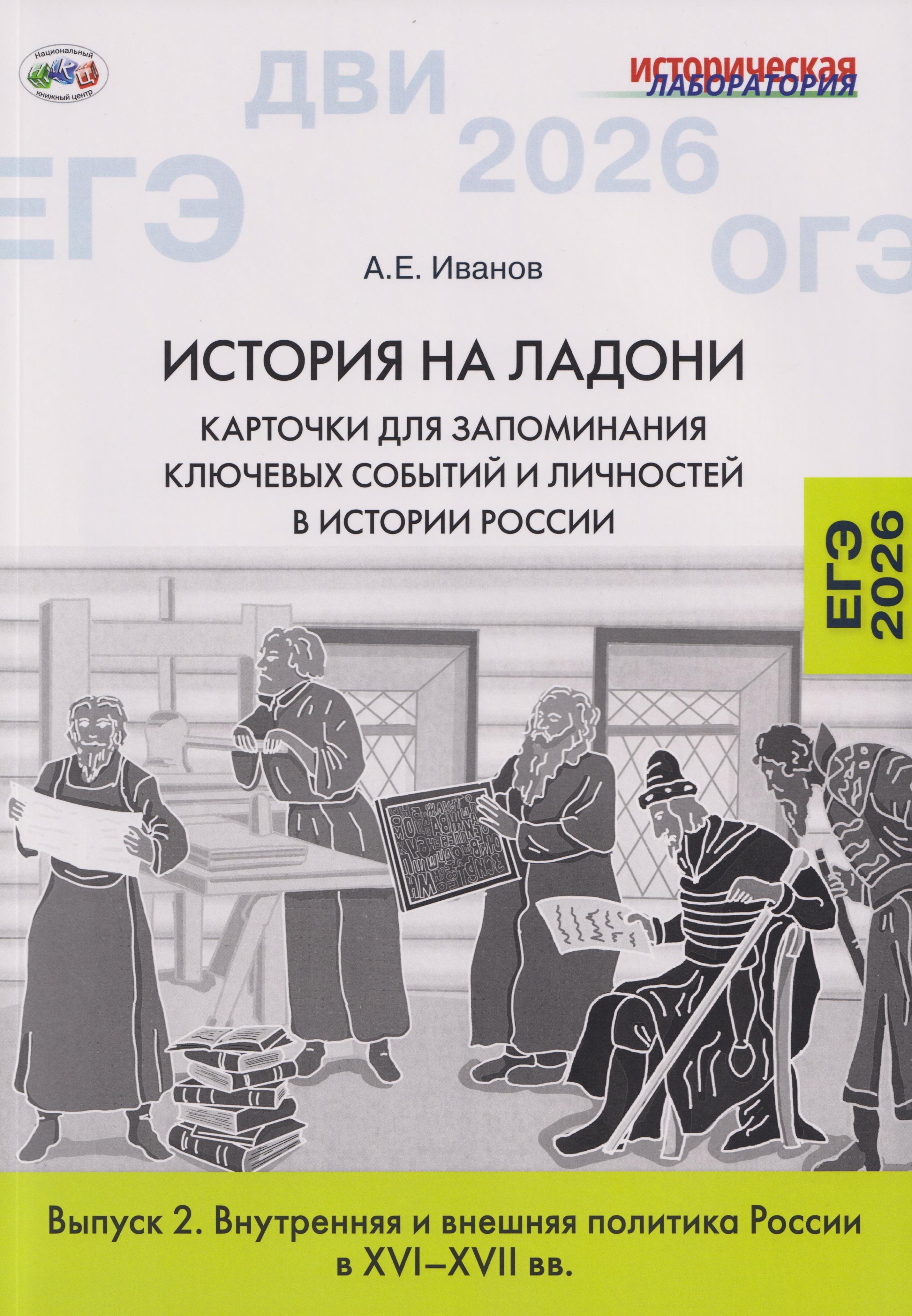 

История на ладони: карточки для запоминания ключевых событий и личностей в истории России. Выпуск 2. Внутренняя и внешняя политика России в XVI–XVII вв.