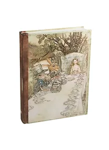 Записная книжка А6 80л 100*165 "Безумное чаепитие у Мартовского Зайца" тв.пер., нелин.блок, ляссе, ShyFly