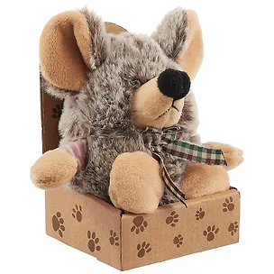 Мышка с бантом в крафт-коробке 2727875