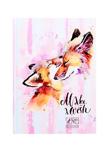 Скетчбук А5 80л "Лисички" тонир. розов. блок, 80 г/м2, твердая обложка