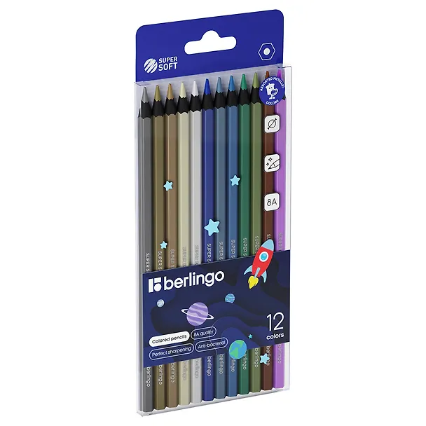 Карандаши цветные Berlingo, "SuperSoft. Metallic", 12 цветов 2876963 — 5