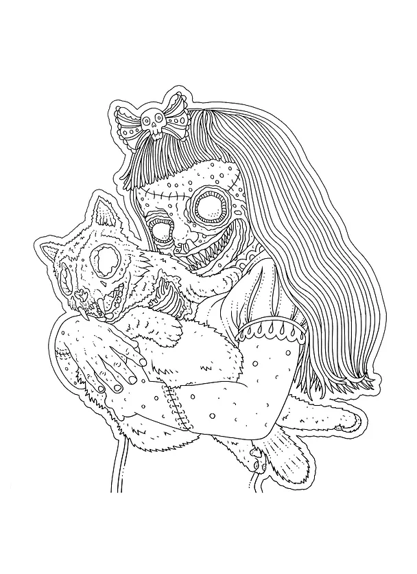 Книга The Beauty of Horror IV: Another Goregeous Coloring Book () — 3