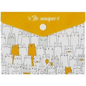 Папка-конверт А6 на кнопке "Be unique"