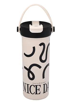 Термостакан Графический паттерн (белый) (пластик/металл) (610мл) (12-7306-202510-STB-34) 3135652