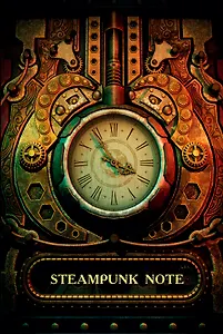 Steampunk Note Блокнот с тонированными страницами (твердый переплет)