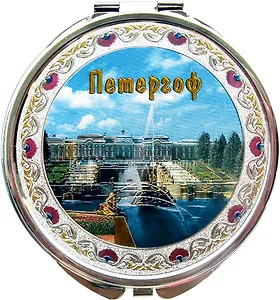 Зеркало (металл,фольга) орнамент, пл.D7 Петергоф. Каскад, цвет серебро