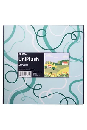UniPlush Ковровая вышивка "Деревня" (34х34) 3150682