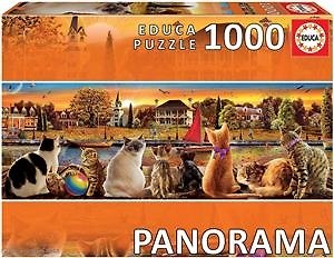 Пазл Educa 1000 деталей, панорама Коты на набережной 2792306 — 1