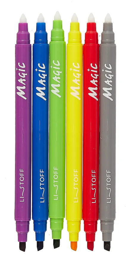 Фломастеры «Magic» Listoff, 6 цветов, двусторонние, меняют цвет 3036219 — 3