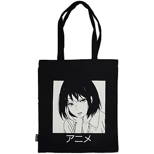 Сумка-шоппер Аниме Девушка Дзё черная, текстиль 40см.*32см. 2885128