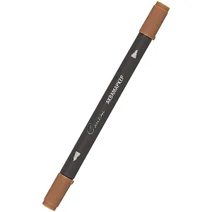 Маркер акварельный "Сонет", двухсторон., кисть и тонкий наконечник, коричневый, сонет