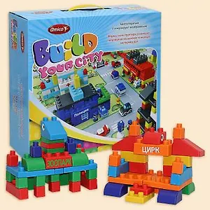 Конструктор мягкий Парк развлечений (7028FA) (Зоопарк и Цирк) (63 блока)