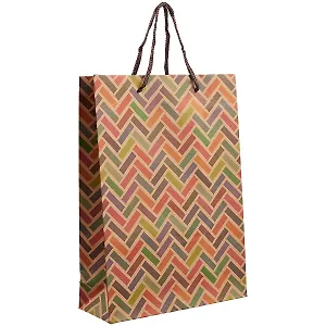 Подарочный пакет «Яркий зигзаг», А4